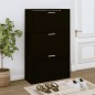 vidaXL Schuhschrank Schwarz 63x24x103 cm Holzwerkstoff vidaXL Schuhschrank Schwarz 63x24x103 cm Holzwerkstoff