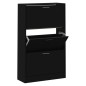 vidaXL Schuhschrank Schwarz 63x24x103 cm Holzwerkstoff vidaXL Schuhschrank Schwarz 63x24x103 cm Holzwerkstoff