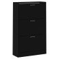 vidaXL Schuhschrank Schwarz 63x24x103 cm Holzwerkstoff vidaXL Schuhschrank Schwarz 63x24x103 cm Holzwerkstoff