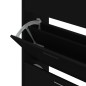 vidaXL Schuhschrank Schwarz 63x24x103 cm Holzwerkstoff vidaXL Schuhschrank Schwarz 63x24x103 cm Holzwerkstoff
