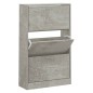vidaXL Schuhschrank Betongrau 63x24x103 cm Holzwerkstoff vidaXL Schuhschrank Betongrau 63x24x103 cm Holzwerkstoff