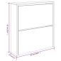 vidaXL Schuhschrank mit Spiegel 2 Fächer Betongrau 63x17x67 cm vidaXL Schuhschrank mit Spiegel 2 Fächer Betongrau 63x17x67 cm