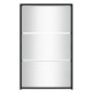 vidaXL Schuhschrank mit Spiegel 3 Fächer Schwarz 63x17x102,5 cm vidaXL Schuhschrank mit Spiegel 3 Fächer Schwarz 63x17x102,5 cm