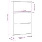 vidaXL Schuhschrank mit Spiegel 3 Fächer Schwarz 63x17x102,5 cm vidaXL Schuhschrank mit Spiegel 3 Fächer Schwarz 63x17x102,5 cm