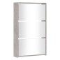 vidaXL Schuhschrank mit Spiegel 3 Fächer Betongrau 63x17x102,5 cm vidaXL Schuhschrank mit Spiegel 3 Fächer Betongrau 63x17x102,5 cm