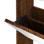 vidaXL Schuhschrank mit Spiegel 3 Fächer Räuchereiche 63x17x102,5 cm vidaXL Schuhschrank mit Spiegel 3 Fächer Räuchereiche 63x17x102,5 cm