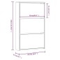 vidaXL Schuhschrank mit Spiegel 3 Fächer Räuchereiche 63x17x102,5 cm vidaXL Schuhschrank mit Spiegel 3 Fächer Räuchereiche 63x17x102,5 cm