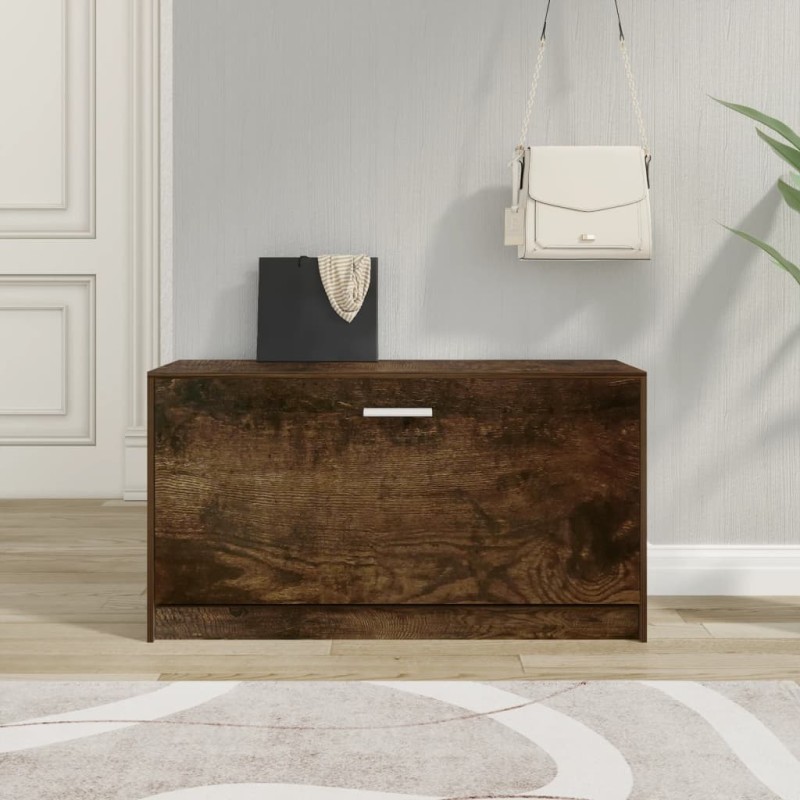 vidaXL Schuhbank Räuchereiche 80x24x45 cm Holzwerkstoff vidaXL Schuhbank Räuchereiche 80x24x45 cm Holzwerkstoff