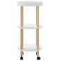 vidaXL Servierwagen 3 Etagen Weiß 38x38x82cm Holzwerkstoff Kiefernholz vidaXL Servierwagen 3 Etagen Weiß 38x38x82cm Holzwerkstoff Kiefernholz