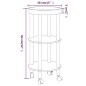 vidaXL Servierwagen 3 Etagen Weiß 38x38x82cm Holzwerkstoff Kiefernholz vidaXL Servierwagen 3 Etagen Weiß 38x38x82cm Holzwerkstoff Kiefernholz