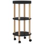 vidaXL Servierwagen 3 Etagen Schwarz 38x38x82 cm Holzwerkstoff & Holz vidaXL Servierwagen 3 Etagen Schwarz 38x38x82 cm Holzwerkstoff & Holz