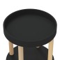 vidaXL Servierwagen 3 Etagen Schwarz 38x38x82 cm Holzwerkstoff & Holz vidaXL Servierwagen 3 Etagen Schwarz 38x38x82 cm Holzwerkstoff & Holz