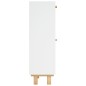 vidaXL Schuhschrank Weiß 52x25x80 cm Holzwerkstoff & Rattan Natur vidaXL Schuhschrank Weiß 52x25x80 cm Holzwerkstoff & Rattan Natur