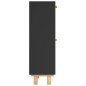 vidaXL Schuhschrank Schwarz 52x25x80 cm Holzwerkstoff & Rattan Natur vidaXL Schuhschrank Schwarz 52x25x80 cm Holzwerkstoff & Rattan Natur