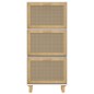 vidaXL Schuhschrank Weiß 52x25x115 cm Holzwerkstoff & Rattan Natur vidaXL Schuhschrank Weiß 52x25x115 cm Holzwerkstoff & Rattan Natur
