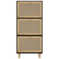 vidaXL Schuhschrank Schwarz 52x25x115 cm Holzwerkstoff & Rattan Natur vidaXL Schuhschrank Schwarz 52x25x115 cm Holzwerkstoff & Rattan Natur