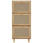 vidaXL Schuhschrank Braun 52x25x115 cm Holzwerkstoff & Rattan Natur vidaXL Schuhschrank Braun 52x25x115 cm Holzwerkstoff & Rattan Natur