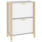 vidaXL Schuhschrank Weiß 57,5x33x80 cm Holzwerkstoff vidaXL Schuhschrank Weiß 57,5x33x80 cm Holzwerkstoff