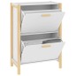vidaXL Schuhschrank Weiß 57,5x33x80 cm Holzwerkstoff vidaXL Schuhschrank Weiß 57,5x33x80 cm Holzwerkstoff