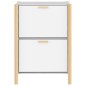 vidaXL Schuhschrank Weiß 57,5x33x80 cm Holzwerkstoff vidaXL Schuhschrank Weiß 57,5x33x80 cm Holzwerkstoff
