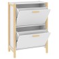 vidaXL Schuhschrank Weiß 57,5x33x80 cm Holzwerkstoff vidaXL Schuhschrank Weiß 57,5x33x80 cm Holzwerkstoff