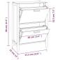 vidaXL Schuhschrank Weiß 57,5x33x80 cm Holzwerkstoff vidaXL Schuhschrank Weiß 57,5x33x80 cm Holzwerkstoff