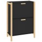 vidaXL Schuhschrank Schwarz 57,5x33x80 cm Holzwerkstoff vidaXL Schuhschrank Schwarz 57,5x33x80 cm Holzwerkstoff