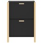 vidaXL Schuhschrank Schwarz 57,5x33x80 cm Holzwerkstoff vidaXL Schuhschrank Schwarz 57,5x33x80 cm Holzwerkstoff