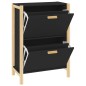vidaXL Schuhschrank Schwarz 57,5x33x80 cm Holzwerkstoff vidaXL Schuhschrank Schwarz 57,5x33x80 cm Holzwerkstoff