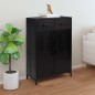 vidaXL Schuhschrank Schwarz 75x40x110 cm Massivholz Kiefer vidaXL Schuhschrank Schwarz 75x40x110 cm Massivholz Kiefer