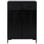 vidaXL Schuhschrank Schwarz 75x40x110 cm Massivholz Kiefer vidaXL Schuhschrank Schwarz 75x40x110 cm Massivholz Kiefer