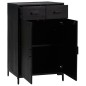 vidaXL Schuhschrank Schwarz 75x40x110 cm Massivholz Kiefer vidaXL Schuhschrank Schwarz 75x40x110 cm Massivholz Kiefer