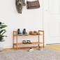 vidaXL Schuhregal 69x27x41 cm Massivholz Nussbaum vidaXL Schuhregal 69x27x41 cm Massivholz Nussbaum