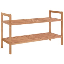 vidaXL Schuhregal 69x27x41 cm Massivholz Nussbaum