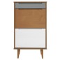 vidaXL Schuhschrank MOLDE Braun 59,5x35x103 cm Massivholz Kiefer vidaXL Schuhschrank MOLDE Braun 59,5x35x103 cm Massivholz Kiefer