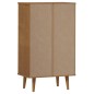 vidaXL Schuhschrank MOLDE Braun 59,5x35x103 cm Massivholz Kiefer vidaXL Schuhschrank MOLDE Braun 59,5x35x103 cm Massivholz Kiefer