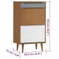 vidaXL Schuhschrank MOLDE Braun 59,5x35x103 cm Massivholz Kiefer vidaXL Schuhschrank MOLDE Braun 59,5x35x103 cm Massivholz Kiefer