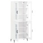Highboard Weiß 69,5x34x180 cm Holzwerkstoff Highboard Weiß 69,5x34x180 cm Holzwerkstoff