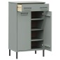 vidaXL Schuhschrank OSLO mit Metallbeinen Grau Massivholz Kiefer vidaXL Schuhschrank OSLO mit Metallbeinen Grau Massivholz Kiefer