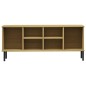 vidaXL Schuhregal OSLO mit Metallbeinen Braun 106x35x45 cm Massivholz vidaXL Schuhregal OSLO mit Metallbeinen Braun 106x35x45 cm Massivholz