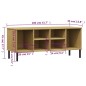 vidaXL Schuhregal OSLO mit Metallbeinen Braun 106x35x45 cm Massivholz vidaXL Schuhregal OSLO mit Metallbeinen Braun 106x35x45 cm Massivholz