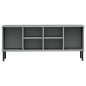vidaXL Schuhregal OSLO mit Metallbeinen Grau 106x35x45 cm Massivholz vidaXL Schuhregal OSLO mit Metallbeinen Grau 106x35x45 cm Massivholz