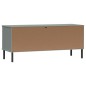 vidaXL Schuhregal OSLO mit Metallbeinen Grau 106x35x45 cm Massivholz vidaXL Schuhregal OSLO mit Metallbeinen Grau 106x35x45 cm Massivholz
