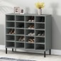 vidaXL Schuhregal OSLO mit Metallbeinen Grau 95x35x87 cm Massivholz vidaXL Schuhregal OSLO mit Metallbeinen Grau 95x35x87 cm Massivholz