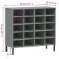vidaXL Schuhregal OSLO mit Metallbeinen Grau 95x35x87 cm Massivholz vidaXL Schuhregal OSLO mit Metallbeinen Grau 95x35x87 cm Massivholz
