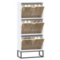 vidaXL Schuhschrank Weiß 52x25x120 cm Holzwerkstoff vidaXL Schuhschrank Weiß 52x25x120 cm Holzwerkstoff