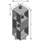 FMD Aktenschrank Drehbar Offene Fächer 34×34×108 cm Eichenoptik FMD Aktenschrank Drehbar Offene Fächer 34×34×108 cm Eichenoptik