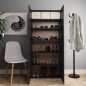 vidaXL Schuhschrank Schwarz 80x35,5x180 cm Holzwerkstoff vidaXL Schuhschrank Schwarz 80x35,5x180 cm Holzwerkstoff
