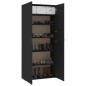vidaXL Schuhschrank Schwarz 80x35,5x180 cm Holzwerkstoff vidaXL Schuhschrank Schwarz 80x35,5x180 cm Holzwerkstoff