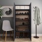 vidaXL Schuhschrank Grau 80x35,5x180 cm Holzwerkstoff vidaXL Schuhschrank Grau 80x35,5x180 cm Holzwerkstoff